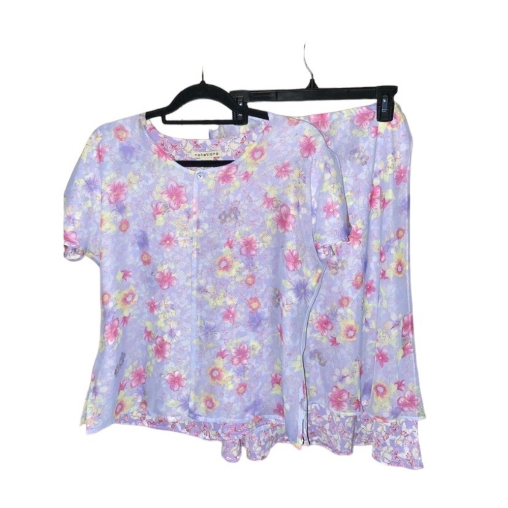 TWO PIECE BLOUSE AND SKIRT SET